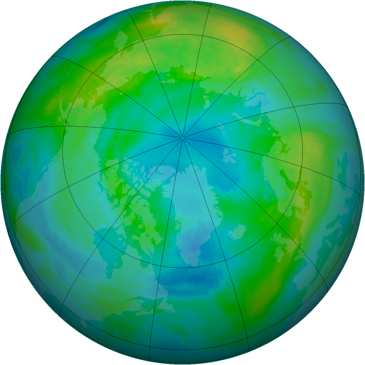 Arctic ozone map for 16 October 1981